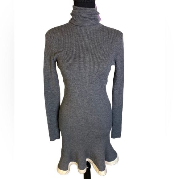 #229 ALEXANDER MCQUEEN Ribbed Knit Sweater Dress - Picture 1 of 9
